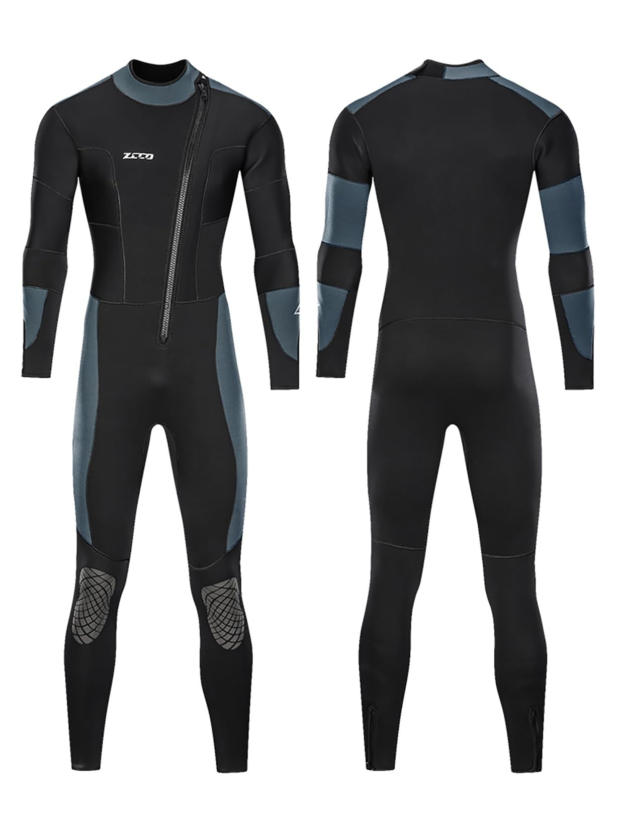 Mute da uomo Muta in neoprene da 5 mm - Muta da sub integrale ultra elasticizzata con cerniera frontale for snorkeling, immersioni subacquee, nuoto