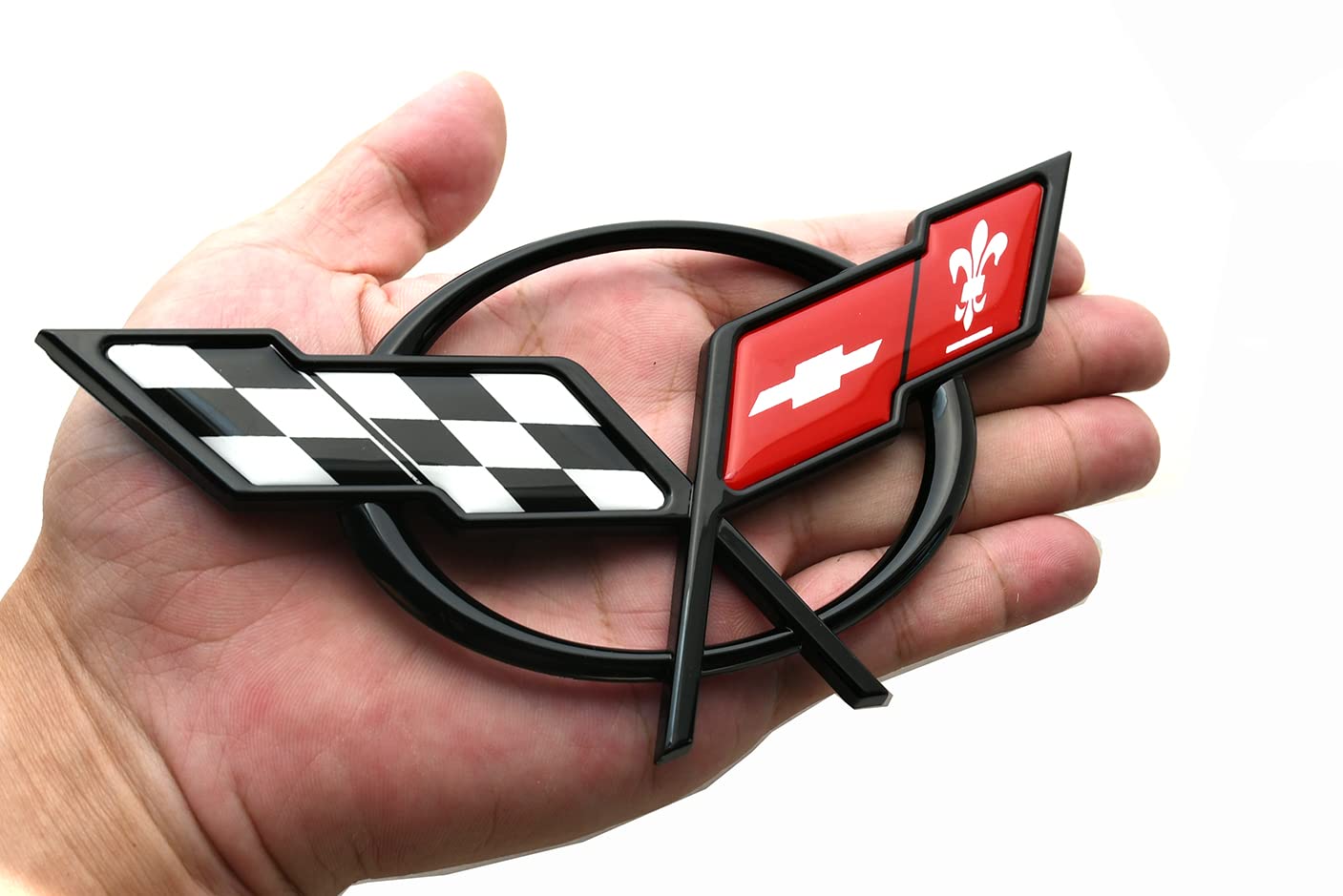 Amazon | ペアセット フロント&リア クロスフラッグエンブレム