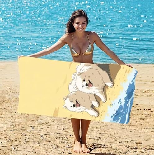 Mikrofaser Handtuch Strandtuch XXL 60x120 cm Stranddecke Sandfrei Fitness Handtuch Praktisch & Leicht, Saugfähig & Schnell Trocknende Strandhandtuch, Strand, Schwimmen Picknickdecke, (H&) a-426