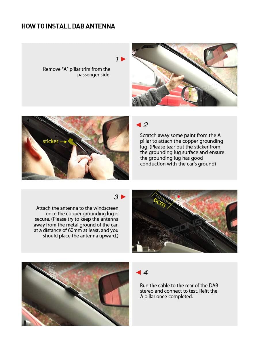 CADLEY + Ricevitore per Autoradio,Digitale Ricevitore Sintonizzatore DAB+ con Antenna, Interfaccia Antenna SMA e USB 2.0, Modulo DAB per Autoradio Android