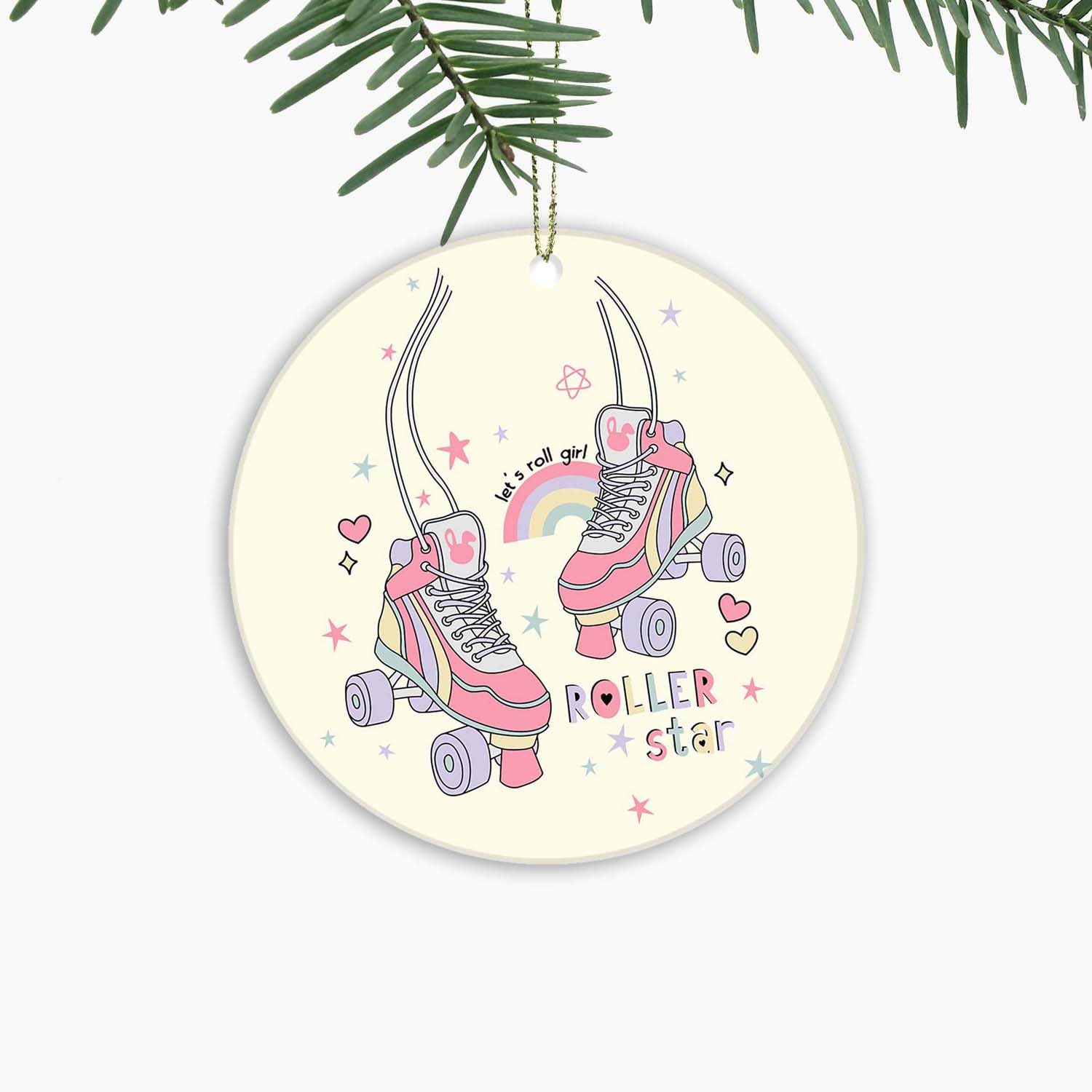 Roller Skate Ornaments for Christmas Tree?Xmas Decorations?Cute Funny Ceramic Ornaments