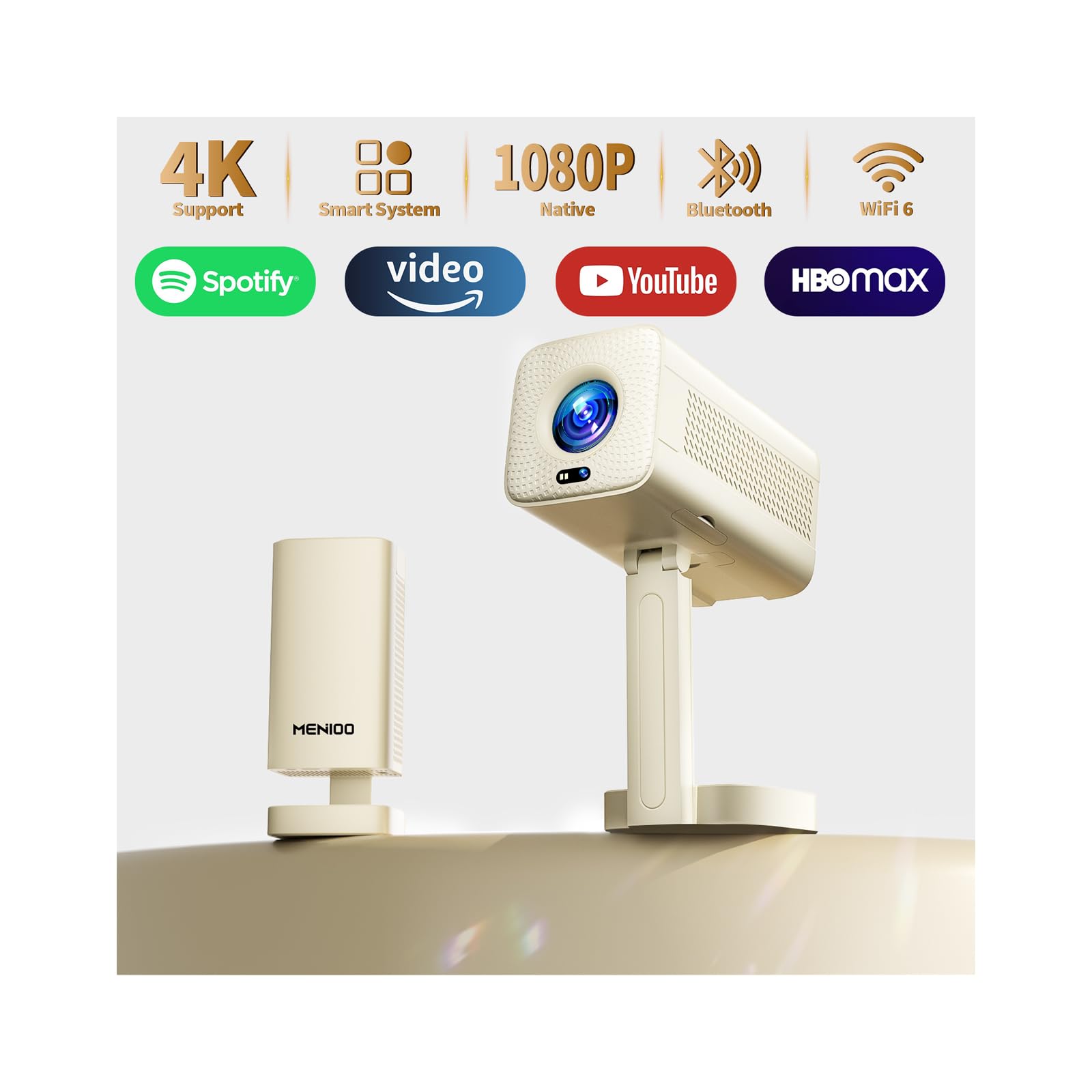 Amazon.com: 4K Mini Projector 2026 Upgraded Support Native 1080P