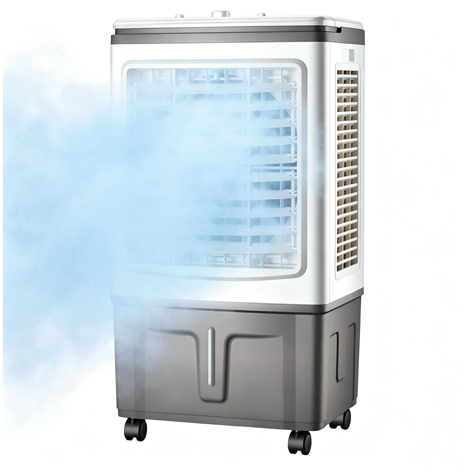Portable 3-in-1 Air Cooler Fan, 1758 CFM High Airflow, 30L Tank, 120° Auto Oscillation, 360° Rolling Casters, 3 Speeds, 100W, for Living Room & Camping