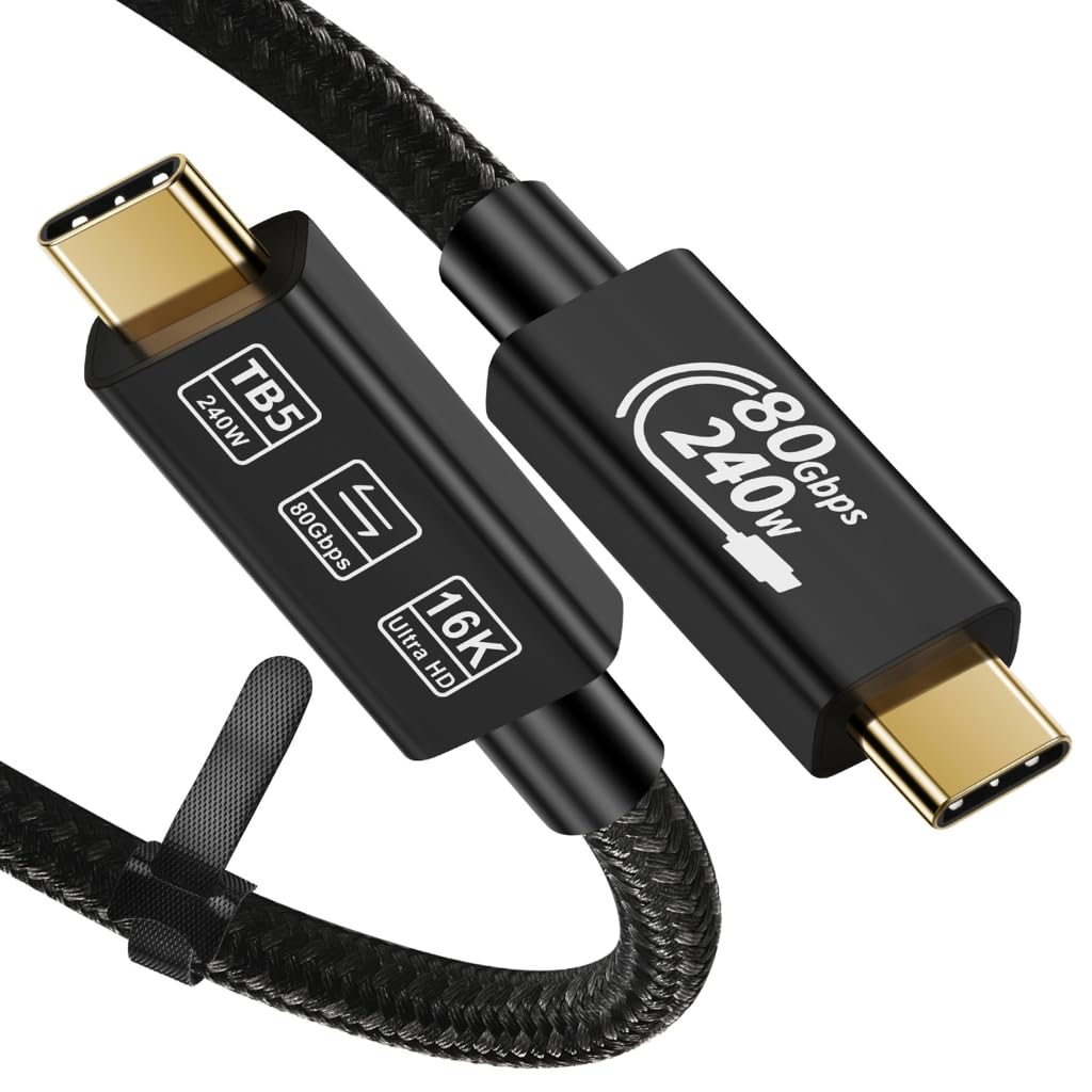 Cavo di prolunga veloce USB 4.0 TypeC 80Gbps Velocità 240W Ricarica Rapida Video 16K