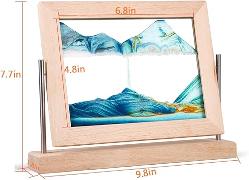 Miniatura 9 de Bochino Imagen de arena en movimiento, imagen de arena dinámica, marco de arte de arena 3D, paisaje de arena, imagen de arena en movimiento para