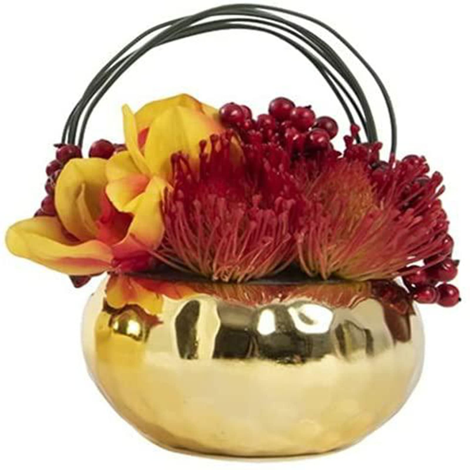 XDLEDMKIZ Artificial Flower Green Plants Real Touch Plastic Flowers Bouquet Ornaments Potted for Home Office Decor Fake Flowers