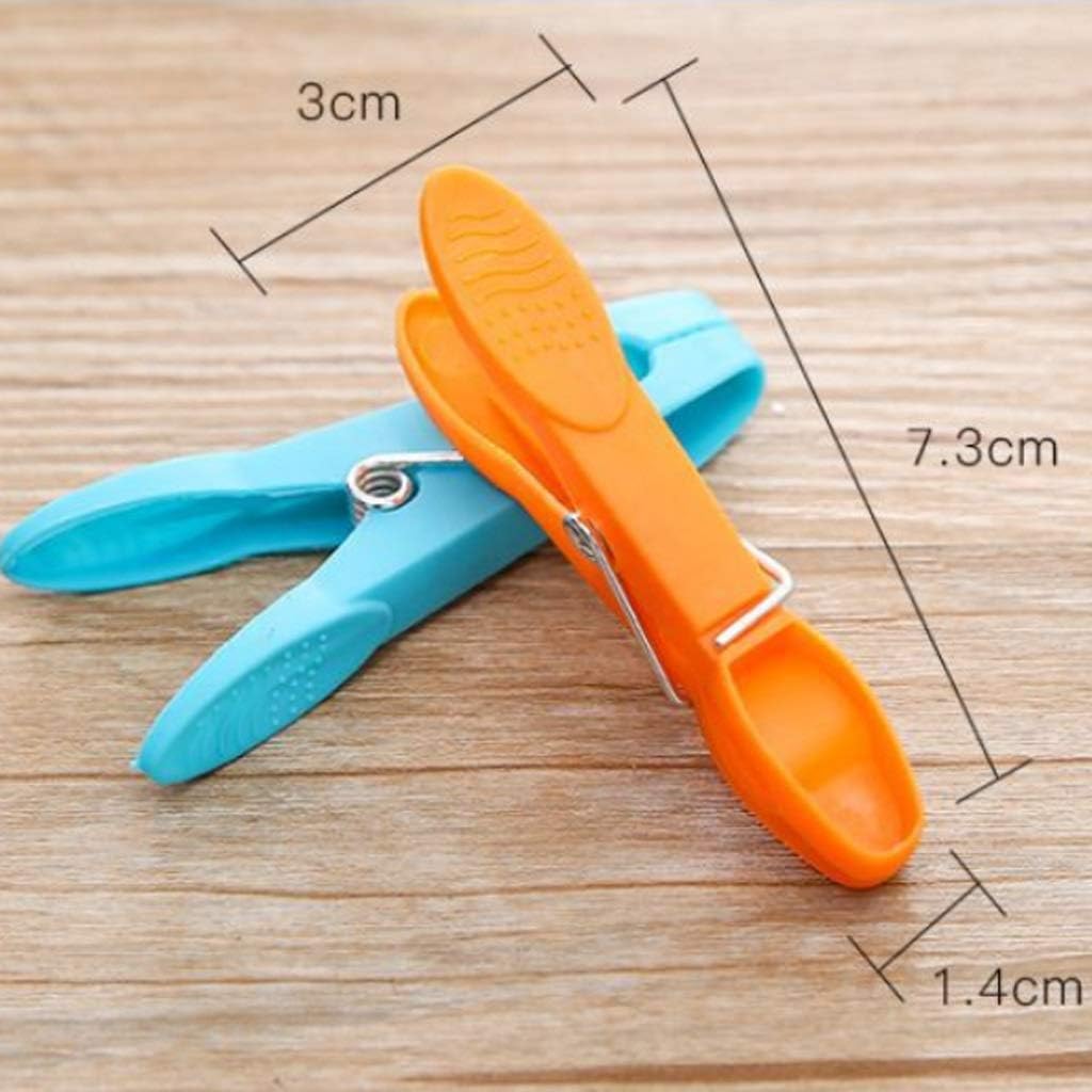 Plastic Clothespins, Socks, Panty Clips, Balcony Windproof Fixing Clips, Plastic Clothespin Clips 24 pcs/Set