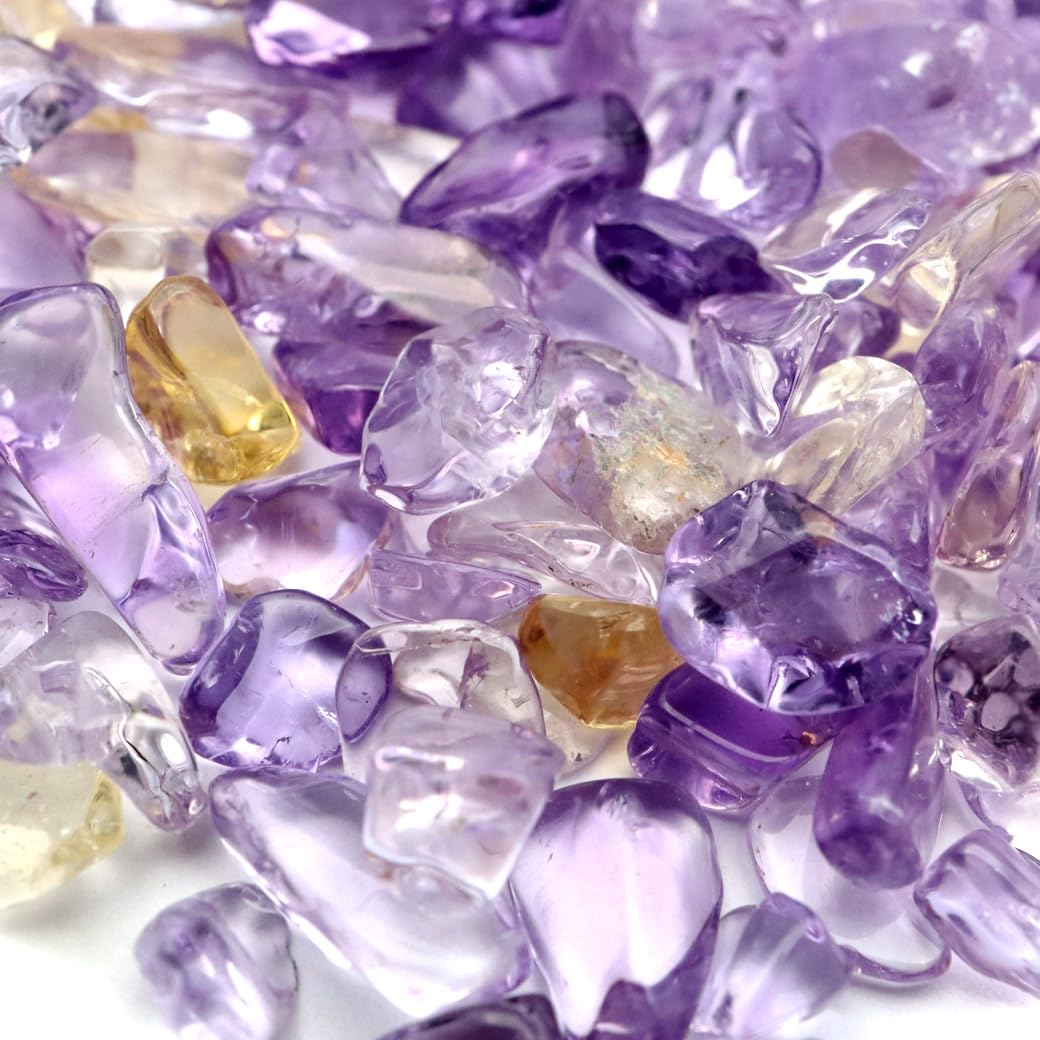 Amazon.co.jp: アメトリン さざれ石 100g サイズ小 AAA 紫黄水晶
