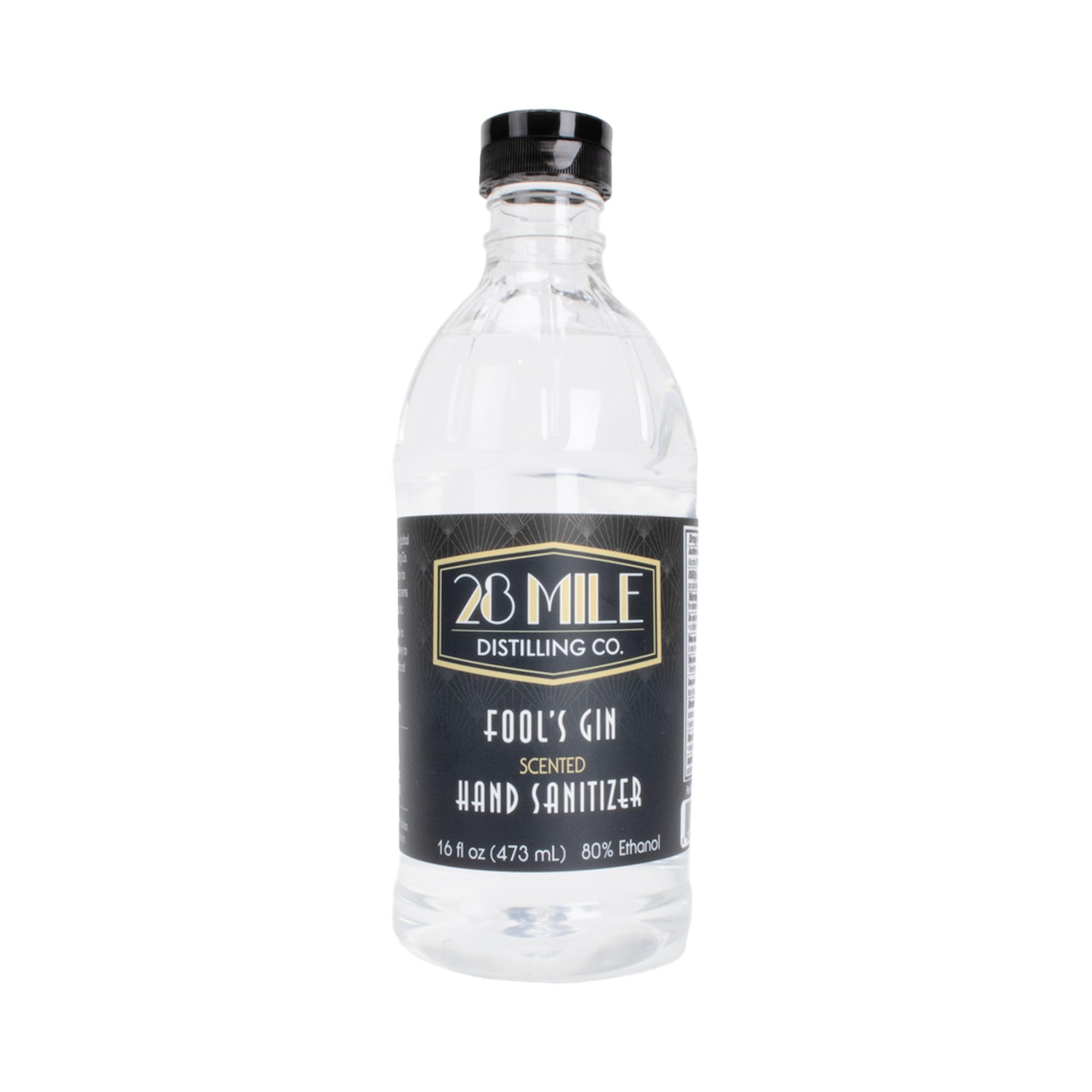 Fool’s Gin Scented Hand Sanitizer, 80% Ethanol, 16 fl oz Bottle, Flip Top