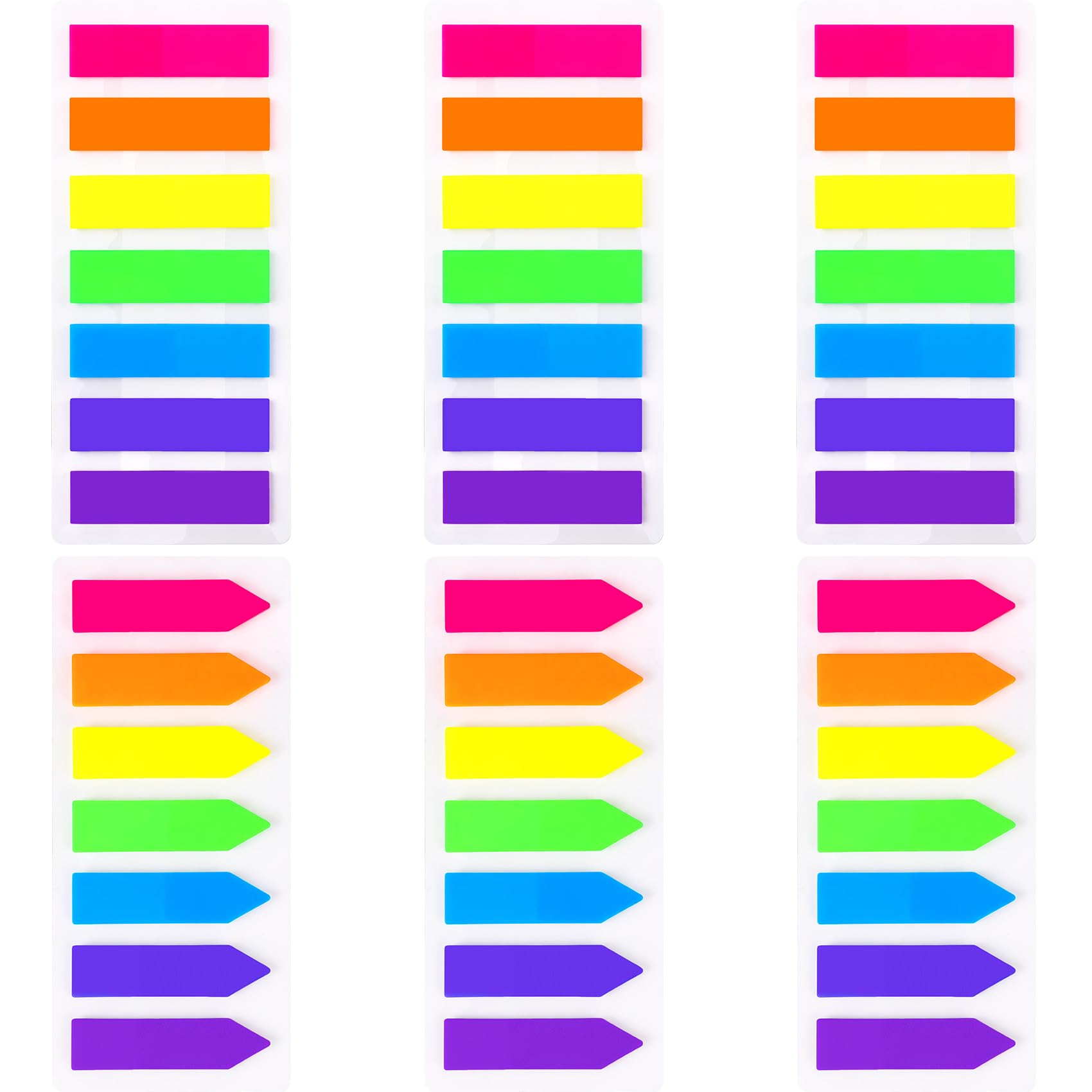 280 Pcs Sticky Tabs, Sticky Note Tabs, Page Markers Bright Sticky Tabs, Small Sticky Notes Flags and Arrow Flags, Fluorescent Index Tab Stickers for Notebooks (7 Colors)