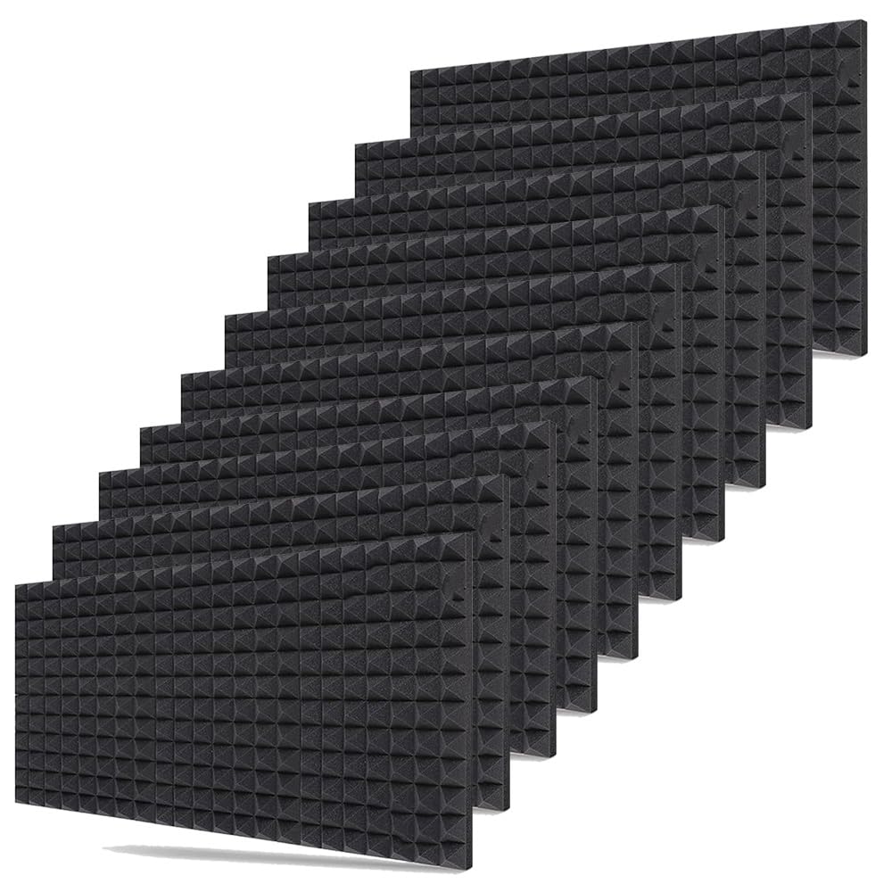 Imaginea 6x3ft Acoustic Foam Sheet for Room |Soundproofing Pyramid Acoustic Sheet Panels for Wall Room Noise Reducer Sound Absorber Foam Panels Acoustic Room Treatment Pack of 10