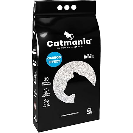 Amazon Catmania 鉱物系 ベントナイト 白い猫砂 ターキッシュホワイトの猫砂 お試しセット カーボン粒子入り5l 4 25kg 1 Catmania 猫砂 通販