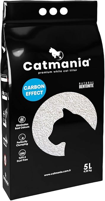 Amazon Catmania 鉱物系 ベントナイト 白い猫砂 ターキッシュホワイトの猫砂 お試しセット カーボン粒子入り5l 4 25kg 1 Catmania 猫砂 通販