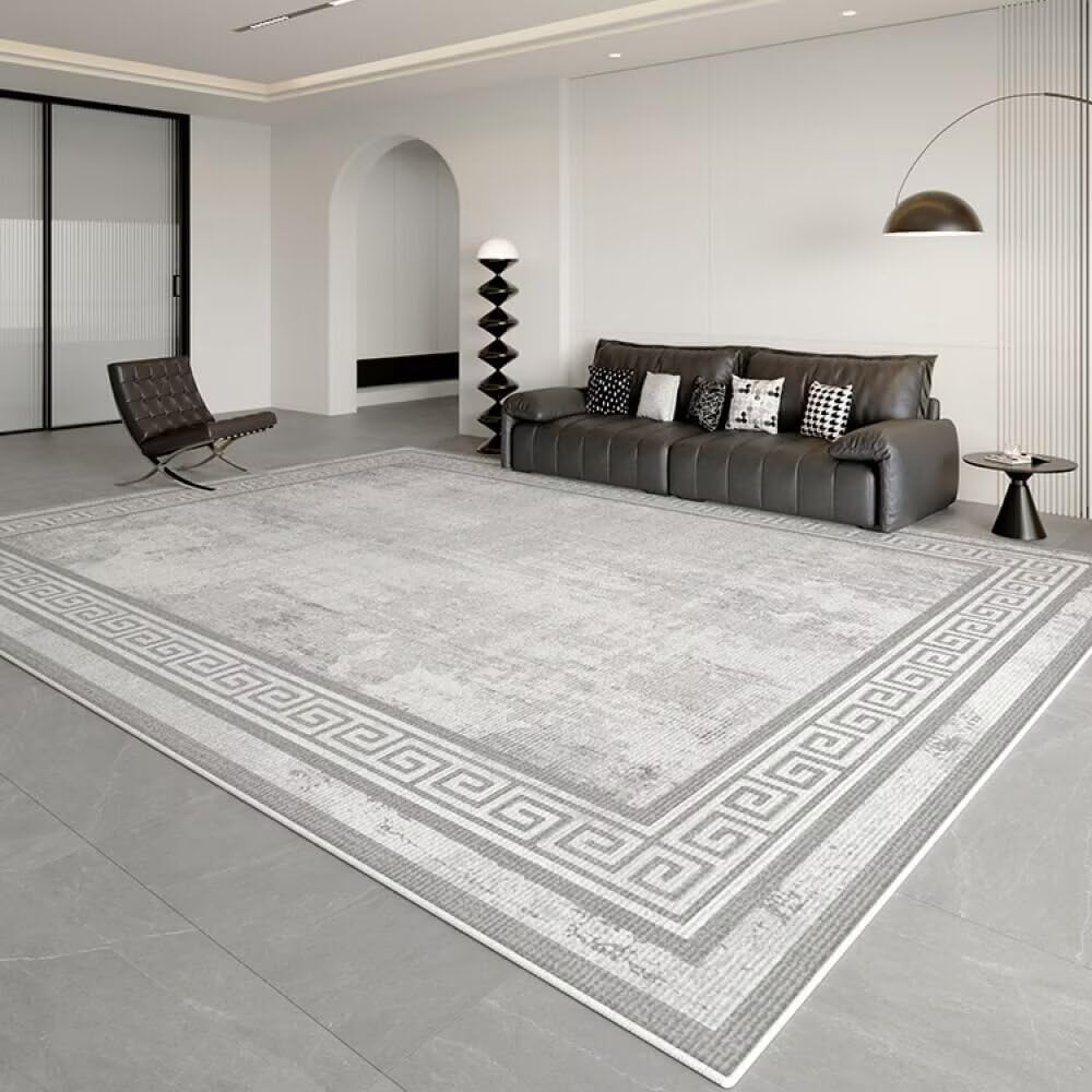 Tapis intérieur poil court 70x140 cm uni et durable pour salon