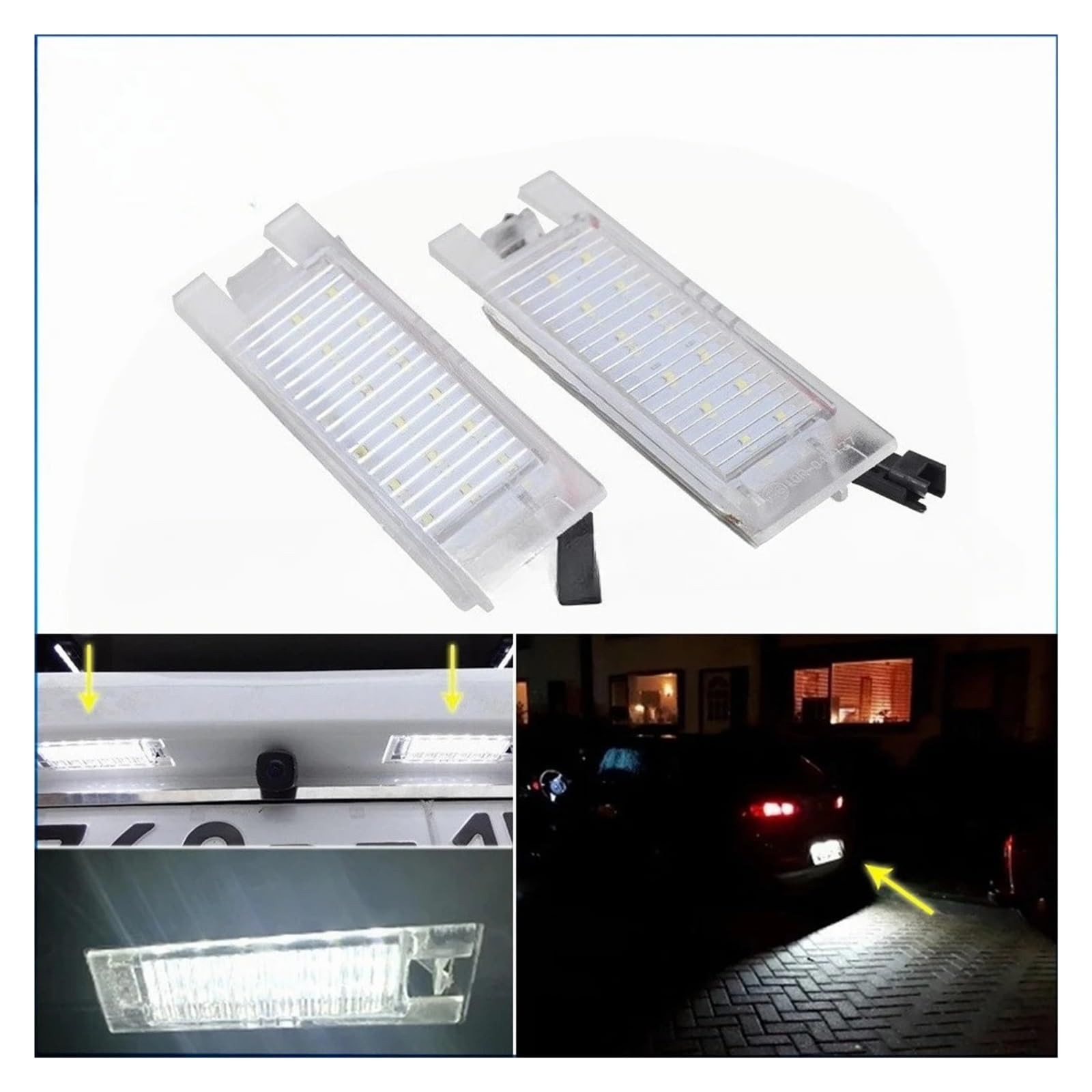 Luci Targa Per Alfa Per Romeo 147 156 159 166 Brera Per Giulietta Tipo 940 Per MiTo GT Spider 939 2 Pezzi LED Luce Targa Bianca