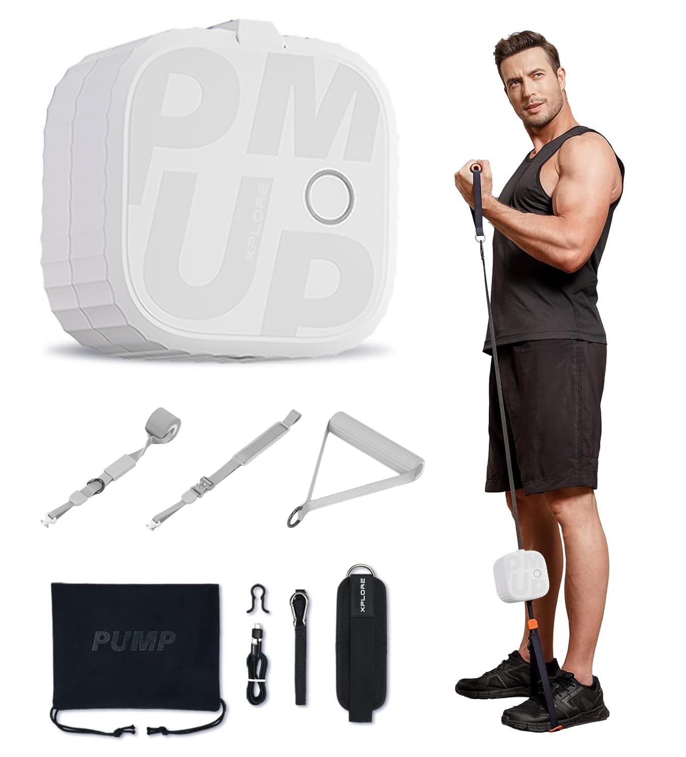 Xplore Pump World's Smallest Smart Gym, All-in-One Portable Home Gym with Smart Resistance Control-image-8