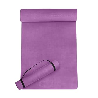 Cult Yoga Mat EVA 5mm with Carry Strap – Non-Slip, Lightweight & Cushioned Exercise Mat – Sweat-Resistant, Durable & Eco-Friendly for Yoga, Pilates, Stretching, Meditation & Home Gym – Purple