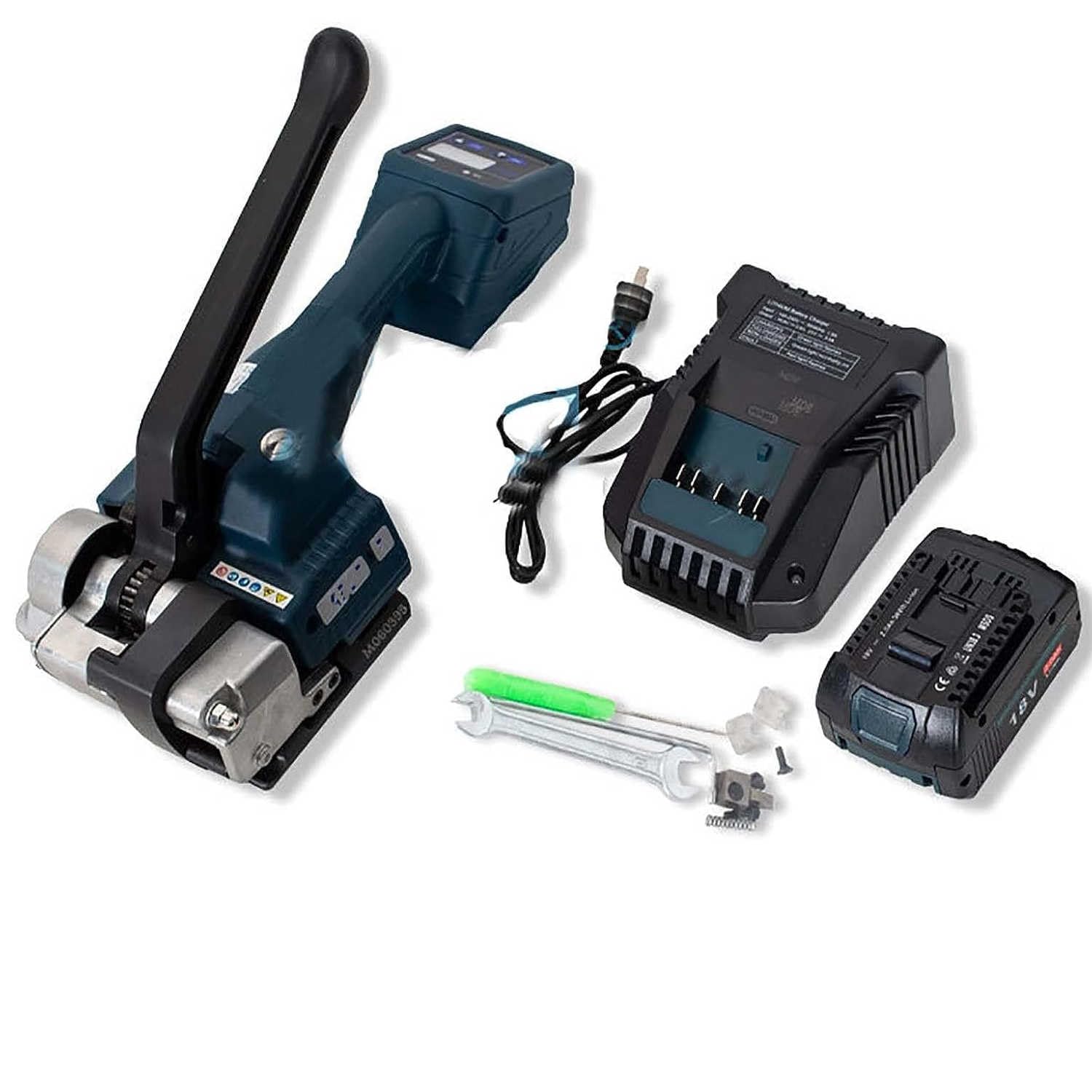 Reggiatrice Portatile per Fusione a Caldo - Strumenti elettrici per imballaggio 400 Pezzi Alimentata a Batteria 2000 mAh - Larghezza di reggiatura 13-16 mm