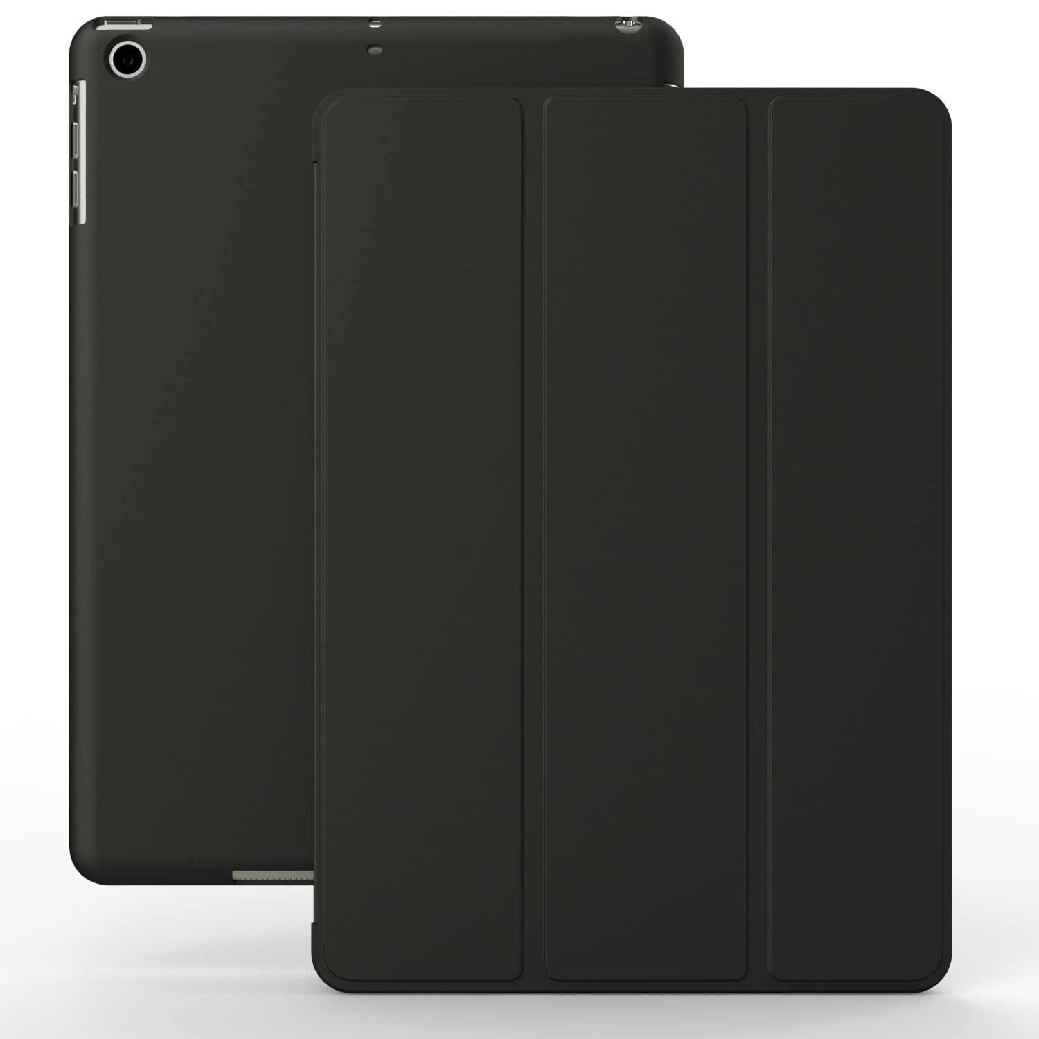 Dual Case Ultra Slim with Stand and Magnetic Smart Cover for Apple iPad Air -(Black)