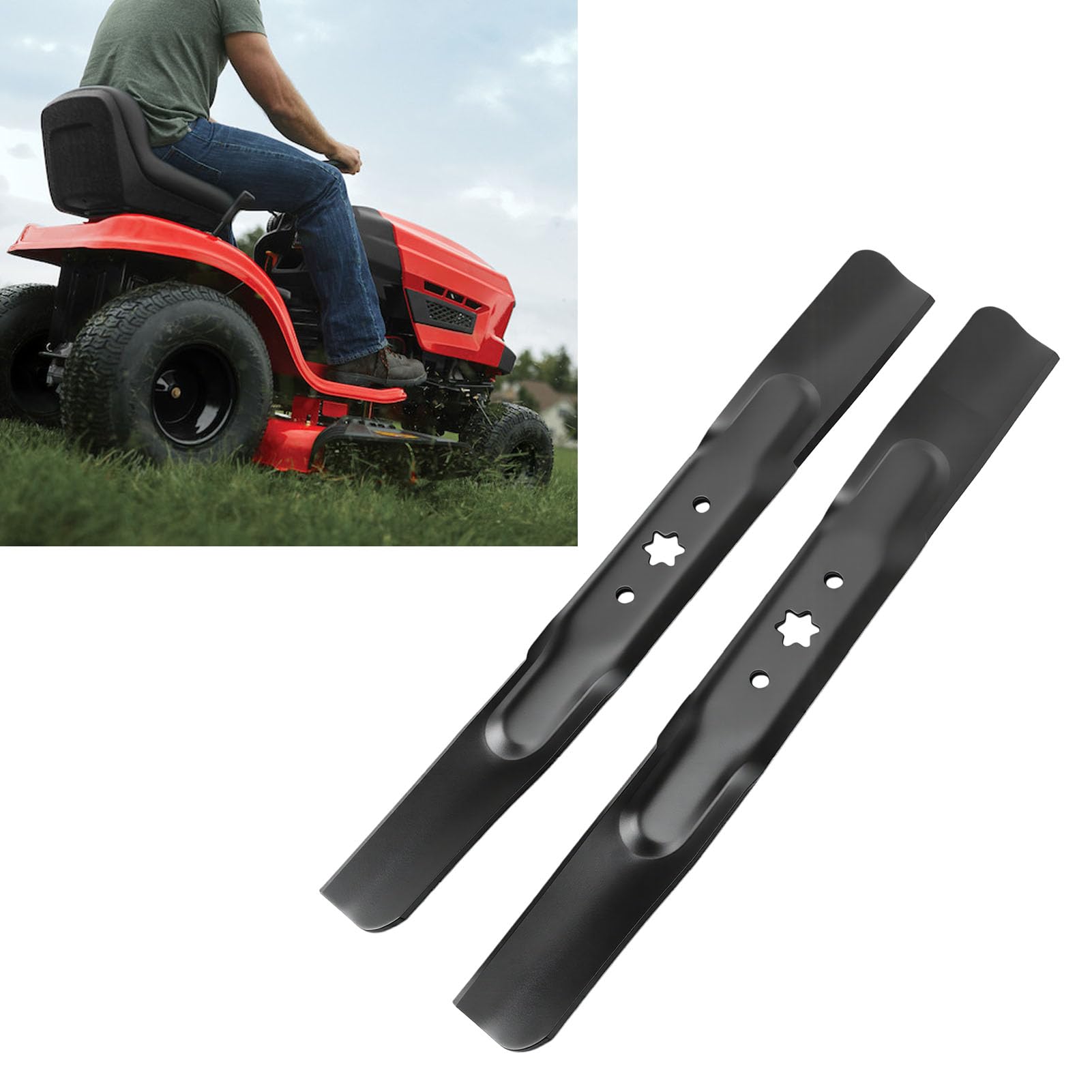 KIMISS Cuchillas Hexagonales de 42 Pulgadas para Cortacésped, Repuesto de Elevación Alta para Troy Bilt 742-04308 742-04308A