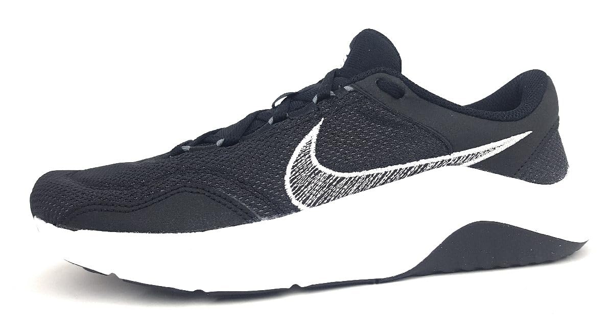 Nike LEGEND ESSENTIAL 3 NN mens LACED SHOES 43 EU BLACK/WHITE-IRON GREY