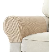Stretch Couch Arm Covers, Breathable Armrest Covers for Sofas and Chairs, Scratch-Resistant, Protect and Decorate Your Sofa Sand