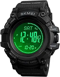 Relógio masculino esportivo masculino Army Watches Pedômetro Calorias Relógio digital Altímetro Barômetro Termômetro de bússola Relógio masculino (Preto)