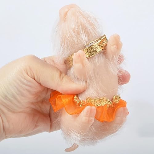 Miniatura 4 de Mini muñecas de silicona de 5 pulgadas, lindos mini juguetes de cerdito de silicona suave, mascotas realistas renacidas, regalos para niños, hija,