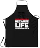 ARTbyPAW Chiropractic Apron Takes Adjustments, Gift For Subluxation Specialist & Assistant, One Size Fits All for Women Men