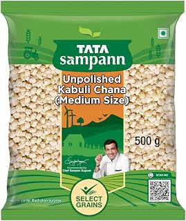 Tata Sampann Unpolished Kabuli Chana, 500 g, (Medium Size)
