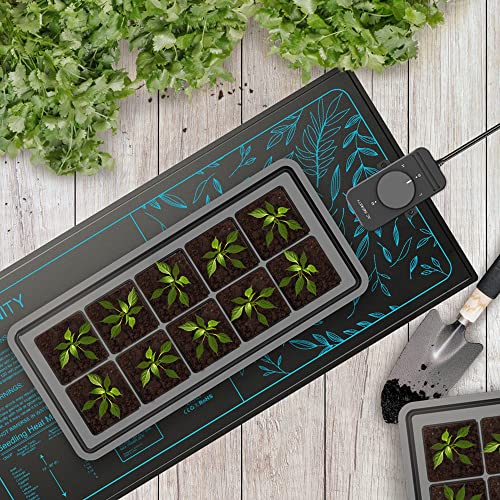 Ac Infinity Suncore S3, Waterproof Seedling Mat With Heat Controller 10" X 20.75", Ul & Met Certified Heating Pad, For Indoor Gardening, Hydroponics, Germination, Cloning #TOP6