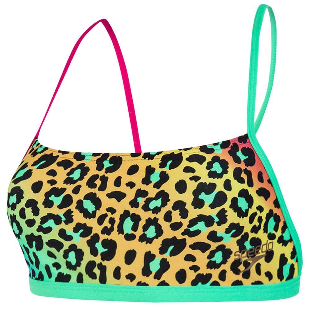 SpeedoWomen's Jungleglare Allover Cross-back Crop Top Bikini Top