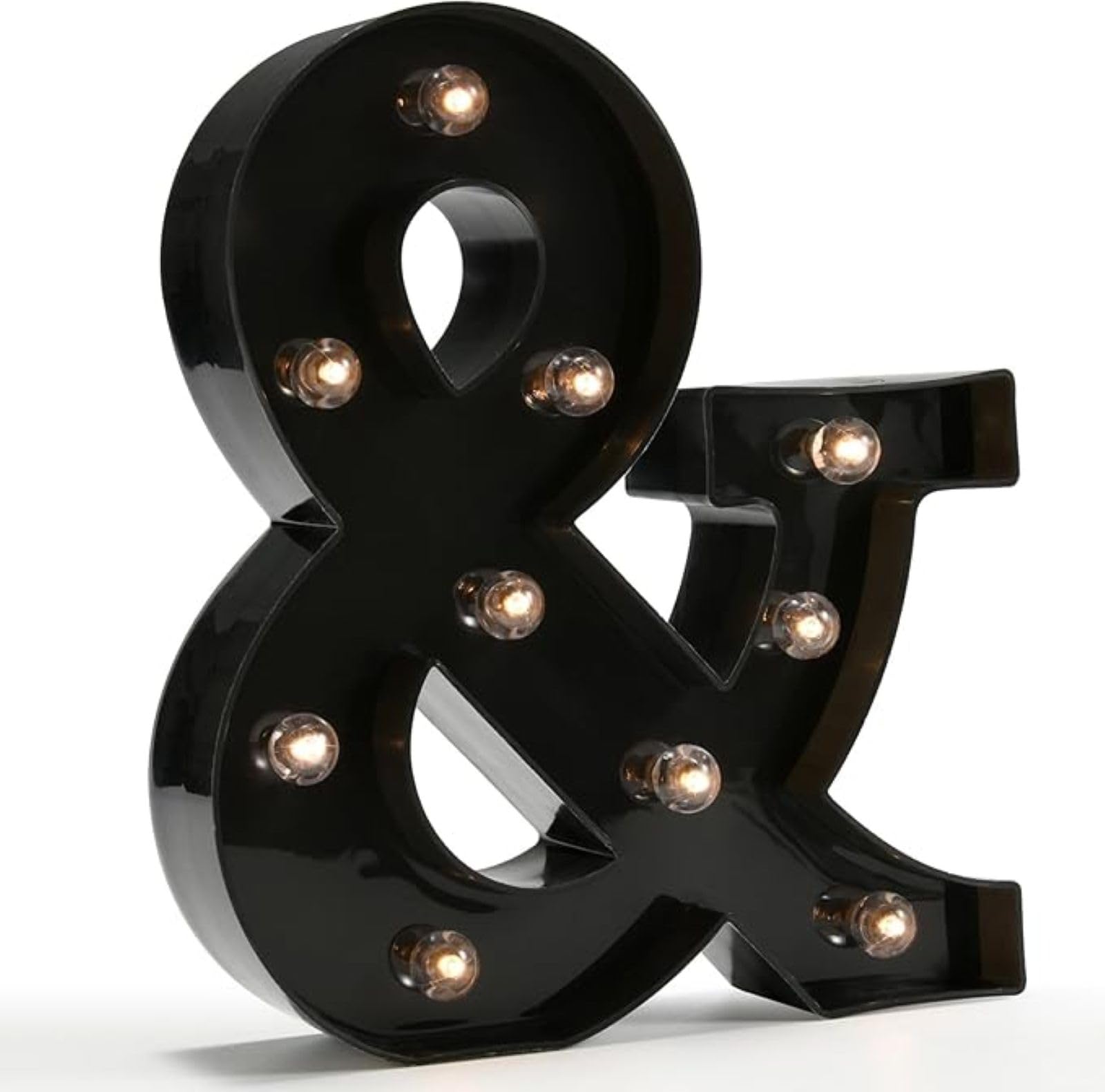 Jemnpela LED Marquee Letter Number Sign Lights Glitter Light Up Alphabet Figure Night Light for Birthday Party Wedding Home Bar Holiday Wall Decoration