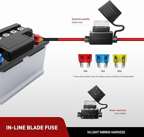 Miniatura 8 de Nilight Combo de barra de luz LED de 54 pulgadas 312 W de inundación de puntos curvos LED todoterreno luz de conducción y 1 kit de arnés de cableado