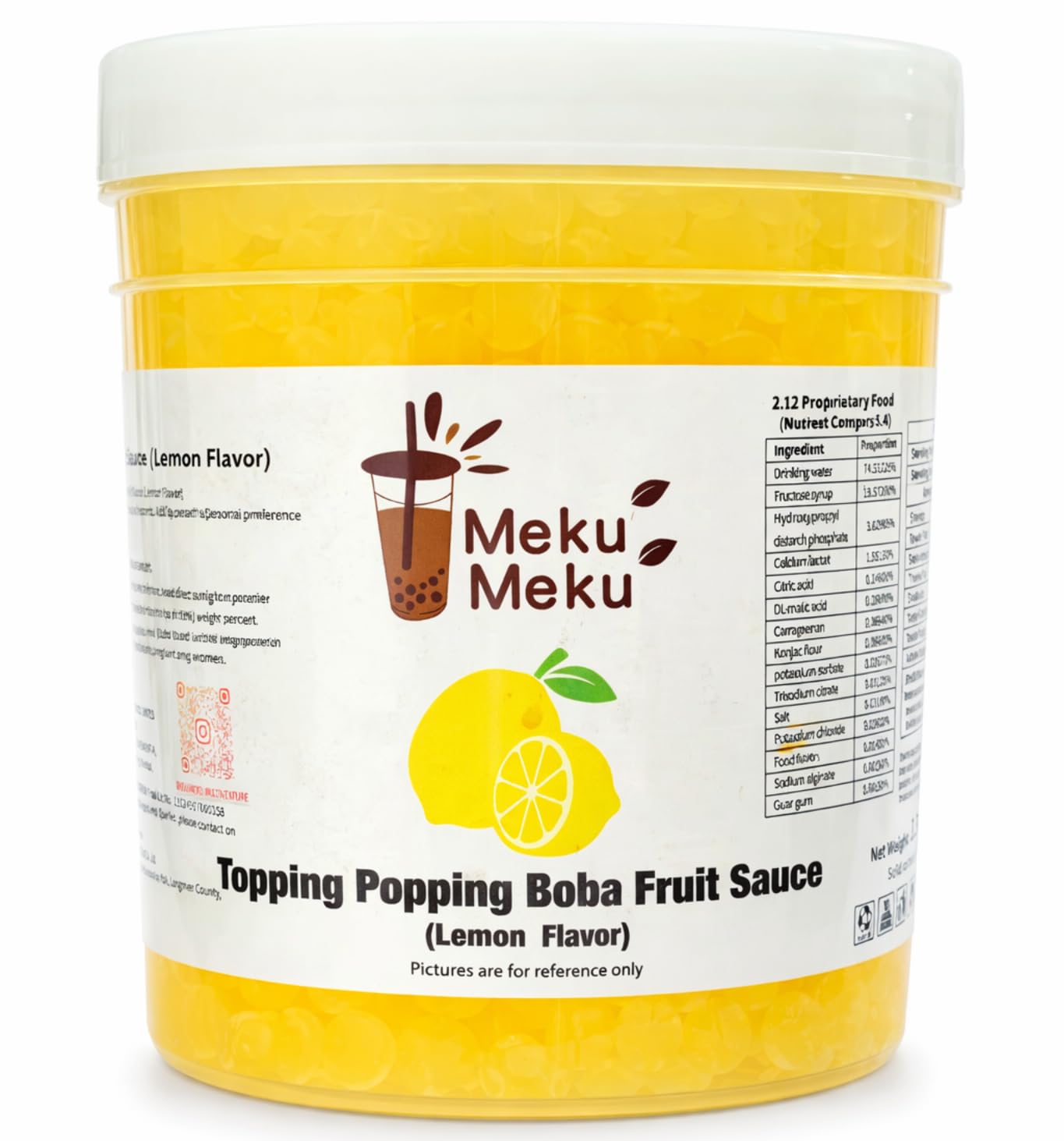 MEKU MEKU - Lemon Flavour Popping Boba Pearls (1.3kg) By COUGAR | Juice Filled Bursting Boba Balls | Bubble Tea & Dessert Toppings | Tangy Citrus Pearls | Perfect for Drinks, Ice Cream & Shakes - (IMPORTED)-image-34