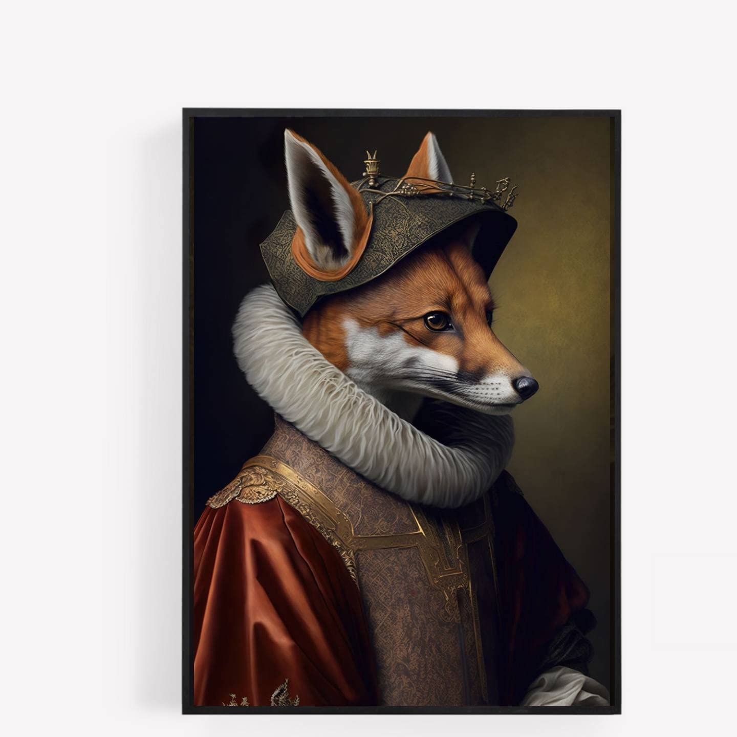 gfc Royal fox animal Print Picture Poster vintage style A4 UNFRAMED fancy dress victorian stem punk wall art Home decor Decorating