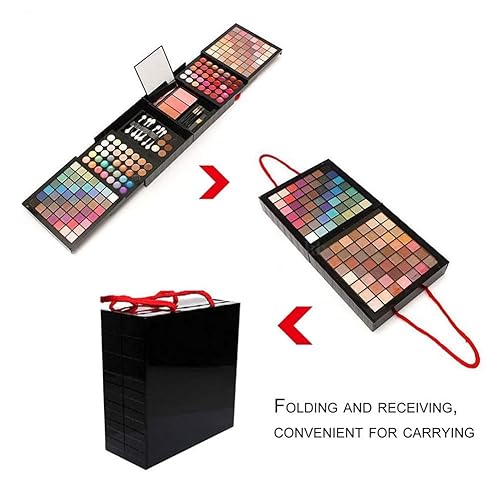 Miniatura 3 de Juego de maquillaje profesional con 177 colores completos que incluye paleta de sombras de ojos, rubor y brillo de labios, kit de maquillaje todo en