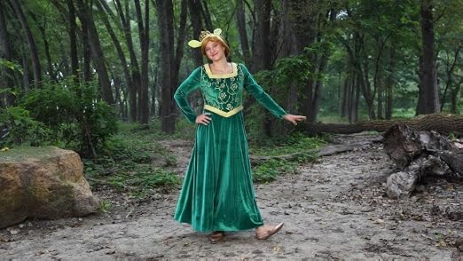 Disguise Deluxe Shrek Fiona Costume Dress for Women – Regal Green Gown with Ogre Ears Headband for Halloween & Cosplay S : Clothing, Shoes & Jewelry
