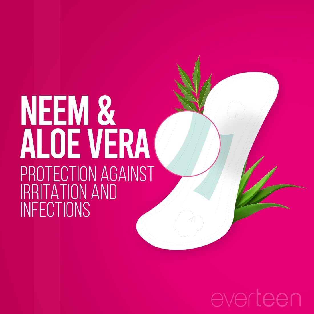 everteen Panty Liners for Women, 30 Liners 185mm with Aloe Vera & Neem, Ultra thin Cottony Soft Pantyliners, Prevents White Discharge & Rashes, Comfort on Non Period Days 4