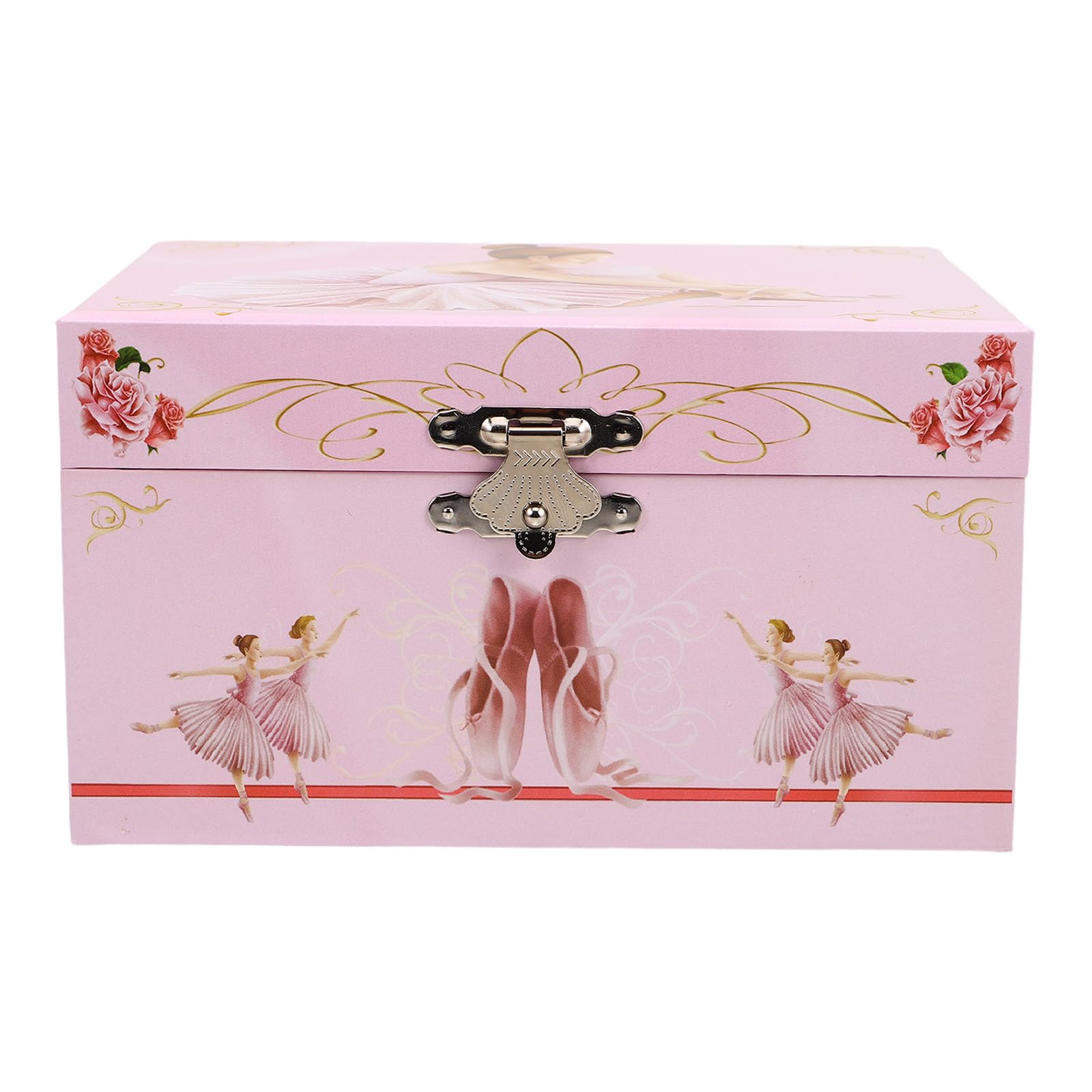Ciieeo Joyero Musical para Niñas con Bailarina Giratoria de 5 Pulgadas, Caja de Música Ballet Rosa, Almacenamiento de Joyas Compacto, Obsequio Adecuado para Cumpleaños Infantiles