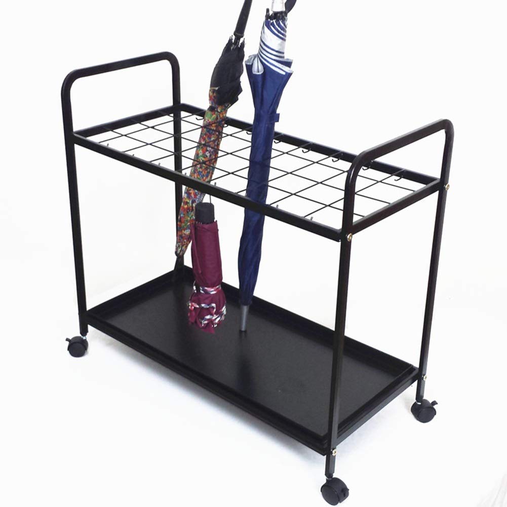 Support de parapluie surdimensionné anti-goutte pour grand hall noir
