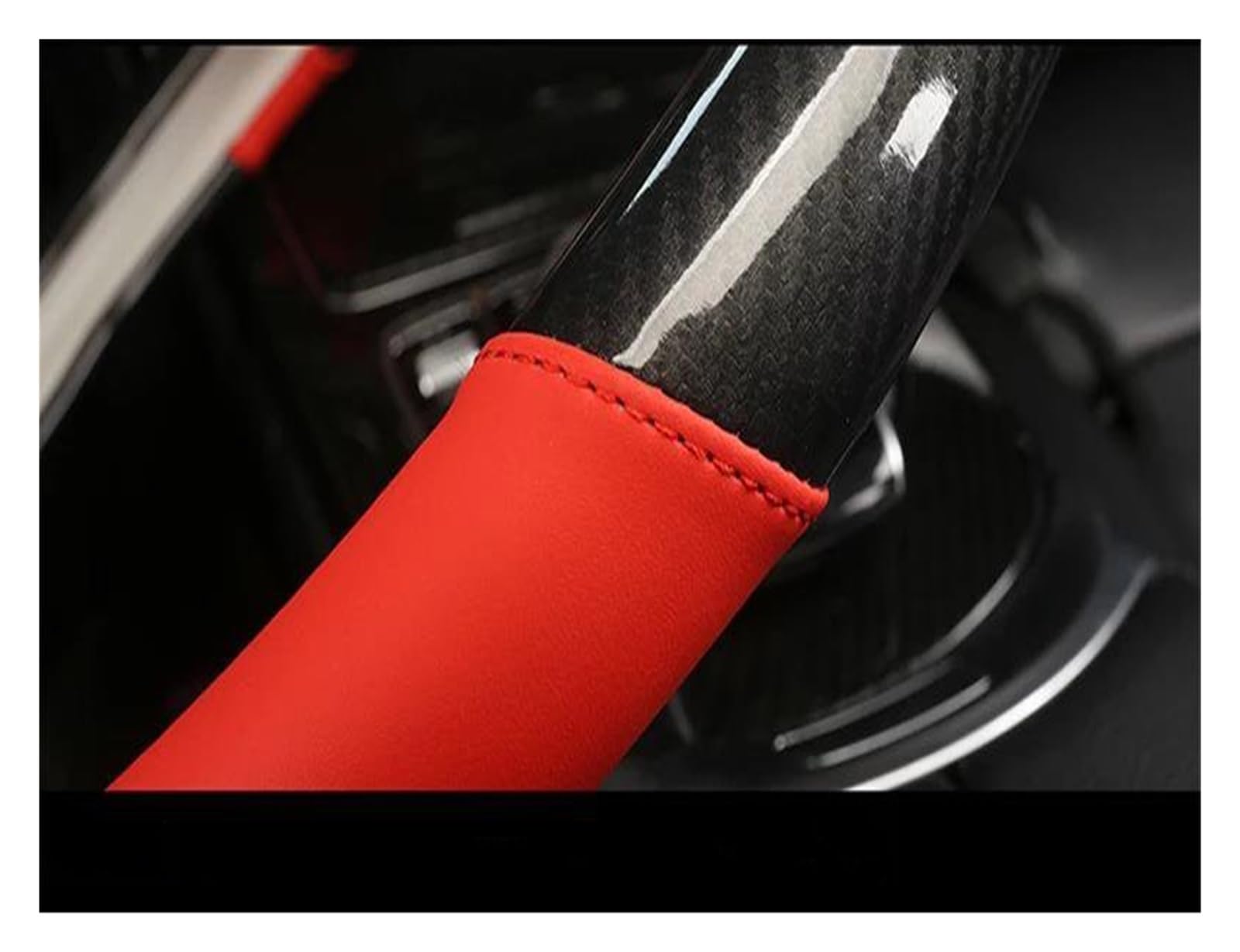 Pokrowiec na kierownicę samochodu 38 cm w kształcie litery D, skóra z włókna węglowego, pokrowiec na kierownicę samochodu do KIA, Ceed, Sorento, do Cerato, K2, K3, K4, K5, KX3, czerwony (Orage)