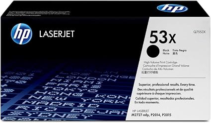 HP 53X (Q7553X) Schwarz Original Toner mit hoher Reichweite für HP Laserjet  P2014, P2015, P2015dn, P2015n, P2015x, M2727nf, M2727nfs : Amazon.de:  Computer \u0026 Zubehör