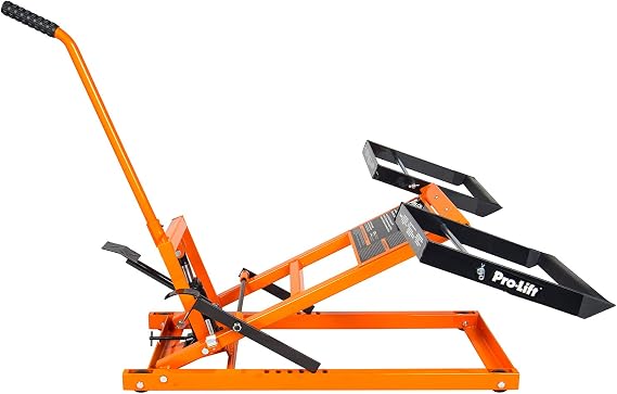Pro Lift PL5550 Lawn Mower Lift with Hydraulic Jack for Riding Tractors and Zero Turn Lawn Mowers - 550 Lbs Capacity,Orange