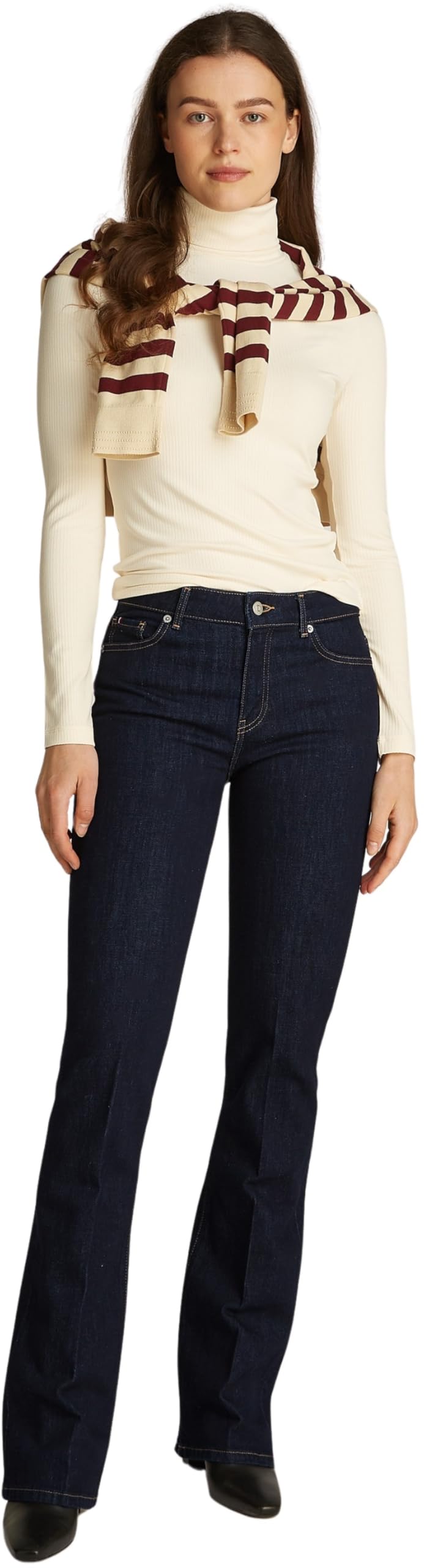 Tommy Hilfiger Damen Jeans Hose Bootcut Fit Mid Rise