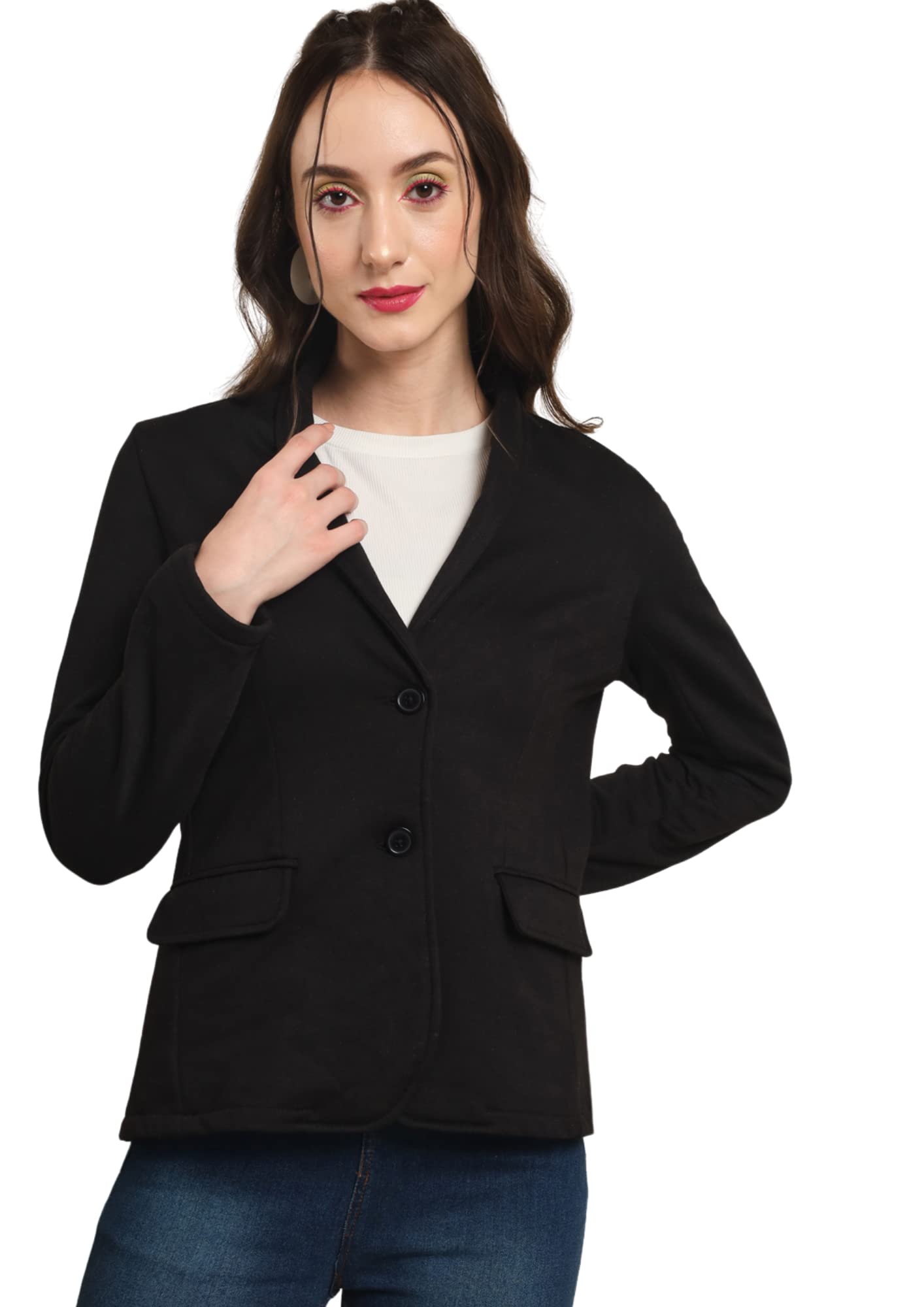 tandul Women’s Maroon Blazer with Unique Design - Full Sleeve Winter Over Coat, Casual Jacket for Women & Girls-picture-37