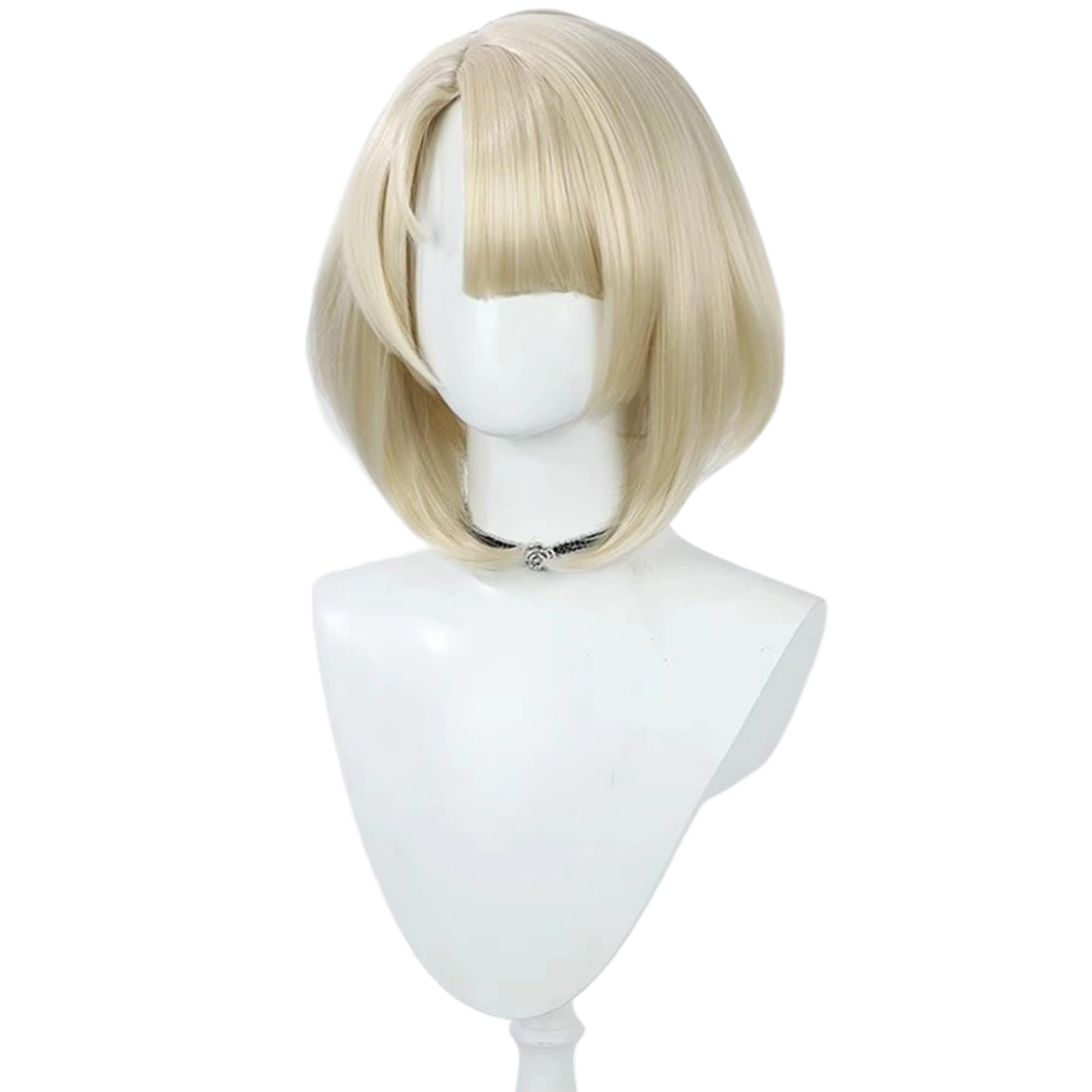 Blonde Bob Short Straight Cosplay Wig with Heat Resisitant Synthetic Hairs for Women Halloween Comic Con Replacement Wigs - Image 3