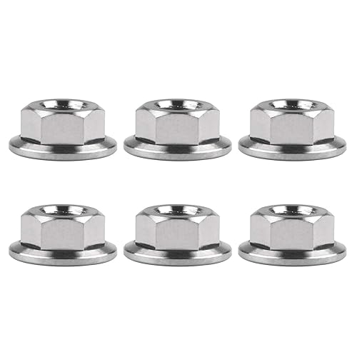 Miniatura 37 de Titanium DIN6923 M5 M6 M8 M10 M12 M14 M16 - Juego de 6 tuercas hexagonales (paso M8, 0.069 pulgadas, dorado)