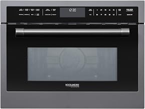 KoolMore Reserve 24 in. 1.6 cu. ft. Built-in Convection Microwave Oven with Air Fryer, 10 Power Levels, Sensor Cooking, Bake, Roast, Broil, Defrost, 1750 Watts, UL Certified in Black Stainless-Steel