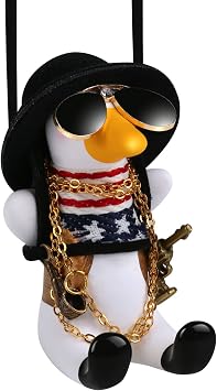 Swing Duck Car Hanging Ornament, Super Cute Swinging Ducks Mirror Hanging Accessories, Auto Decoration Rearview Mirror Pendant Flying Duck Car Interior Set for Women Men Teens,Funny Valentines Gifts